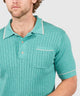 Westport Black Short Sleeve Amici Ribbed Knit Polo Shirt