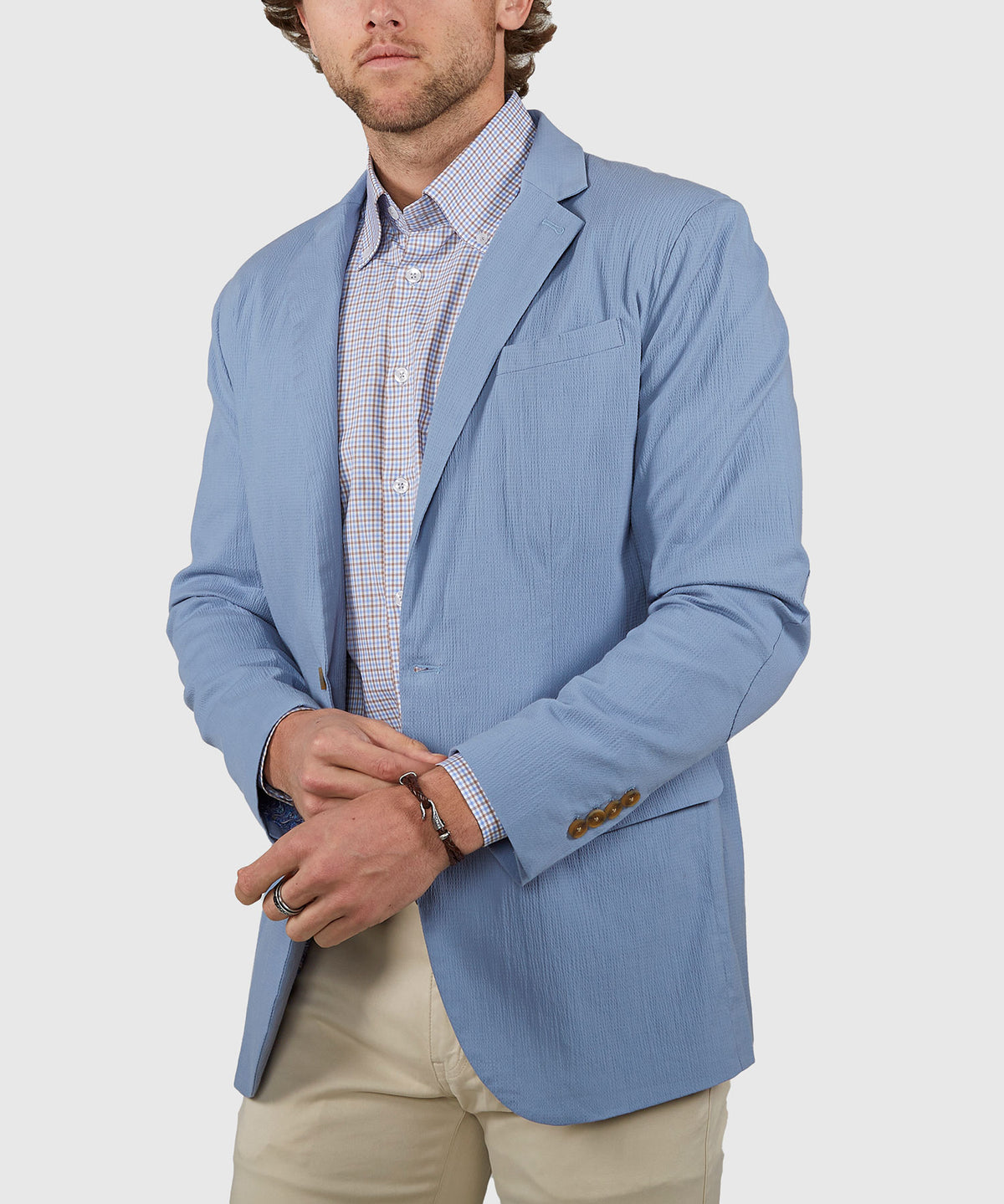 Westport Black Savannah Seersucker Sport Coat, Men's Big & Tall