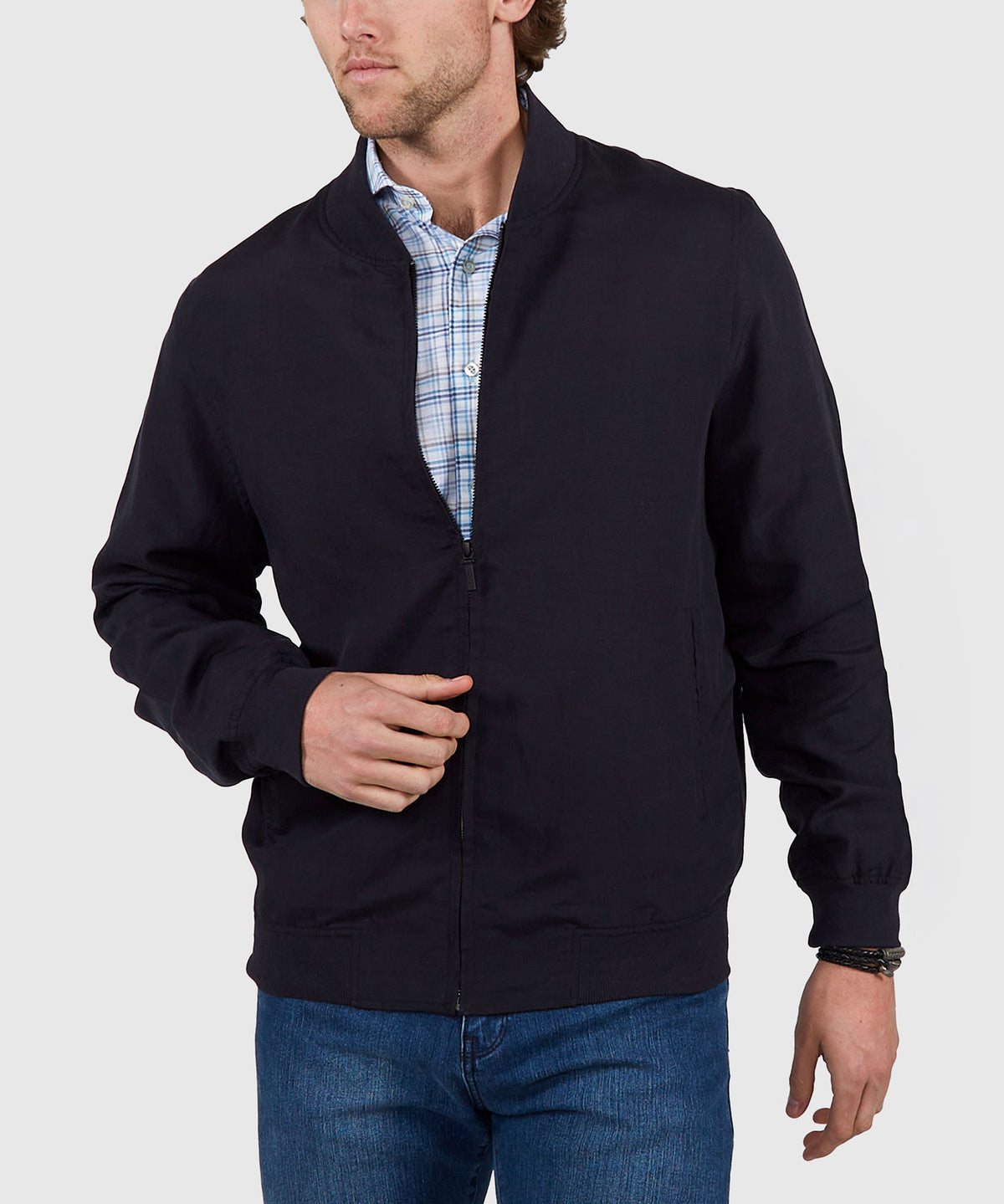 Westport Black Summer Blend Blouson Jacket, Men's Big & Tall