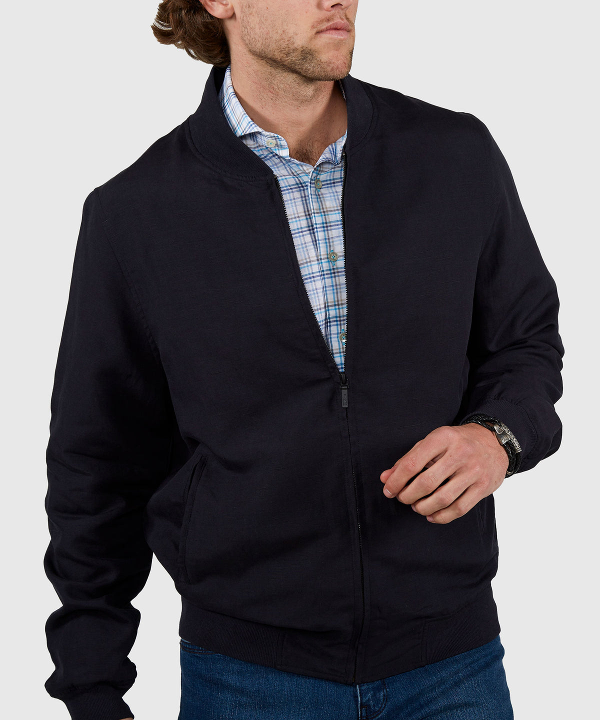 Westport Black Summer Blend Blouson Jacket, Men's Big & Tall