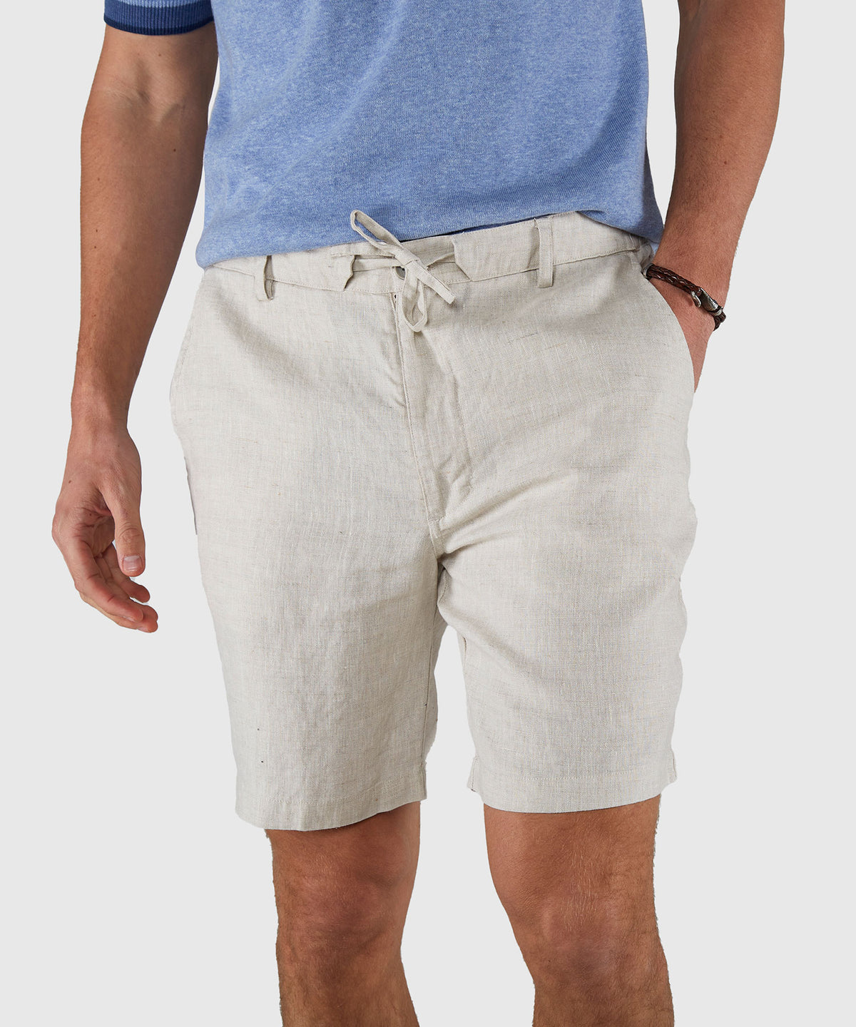 Westport Black Southport Solid Linen Drawcord Short, Men's Big & Tall