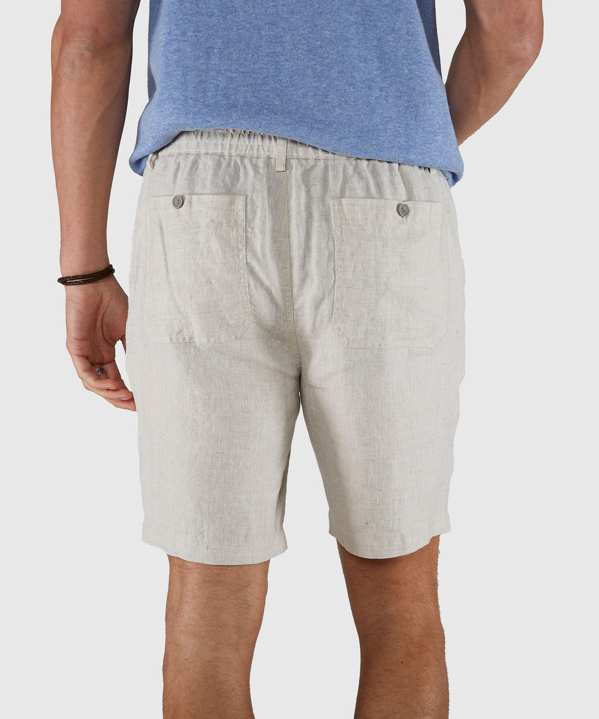 Westport Black Southport Solid Linen Drawcord Short, Men's Big & Tall