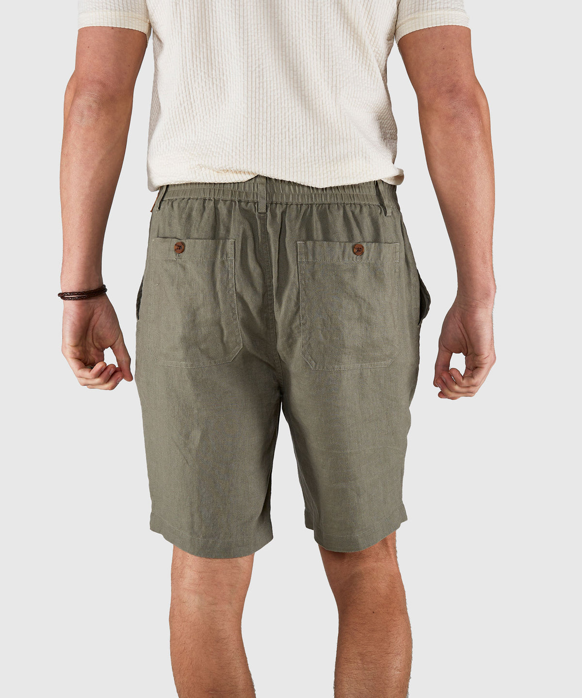 Westport Black Southport Solid Linen Drawcord Short, Men's Big & Tall