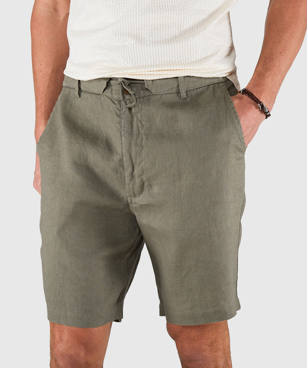 Westport Black Southport Solid Linen Drawcord Short, Men's Big & Tall
