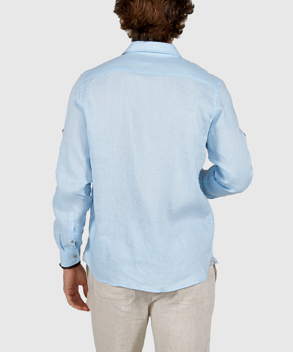 Westport Black Long Sleeve Southport Solid Linen Sport Shirt, Men's Big & Tall