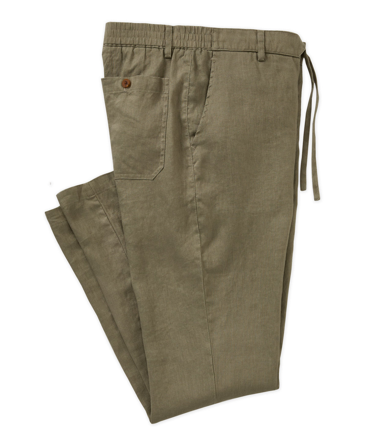 Westport Black Southport Linen Drawcord Pant, Men's Big & Tall