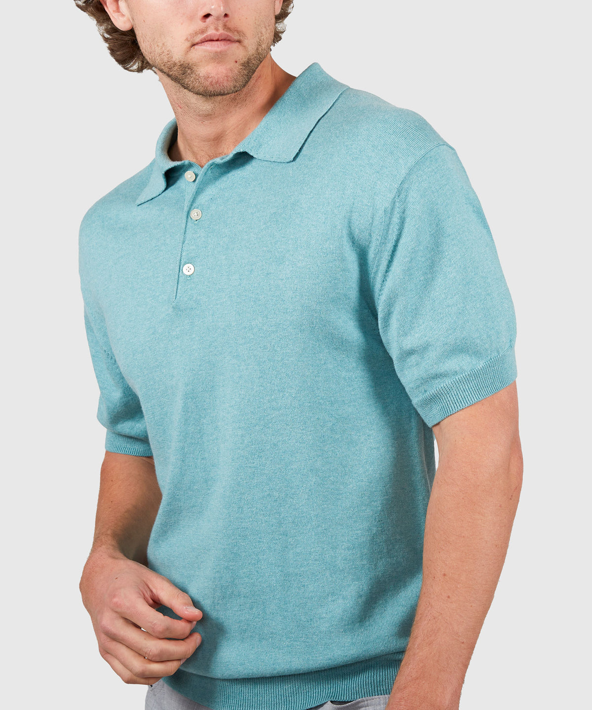 Westport Black Legacy Cotton Cashmere Polo Knit Shirt, Men's Big & Tall