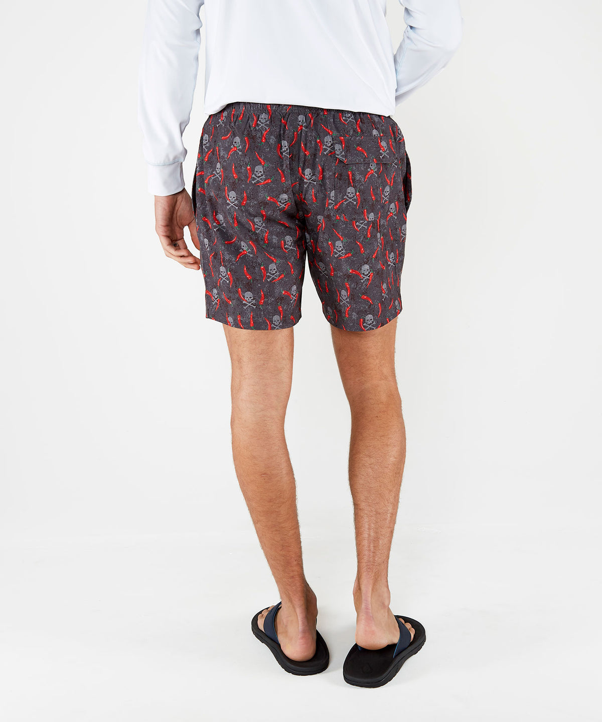 Westport Black Chili Print Hampton Swim Trunk, Men's Big & Tall