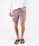 Westport Black Stamp Print Hampton Swim Trunk