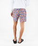 Westport Black Stamp Print Hampton Swim Trunk