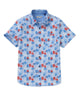 Westport Lifestyle Short Sleeve Seersucker Print Sport Shirt