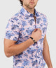Westport Lifestyle Short Sleeve Seersucker Print Sport Shirt