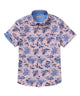 Westport Lifestyle Short Sleeve Seersucker Print Sport Shirt