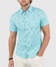 Westport Lifestyle Short Sleeve Seersucker Print Sport Shirt