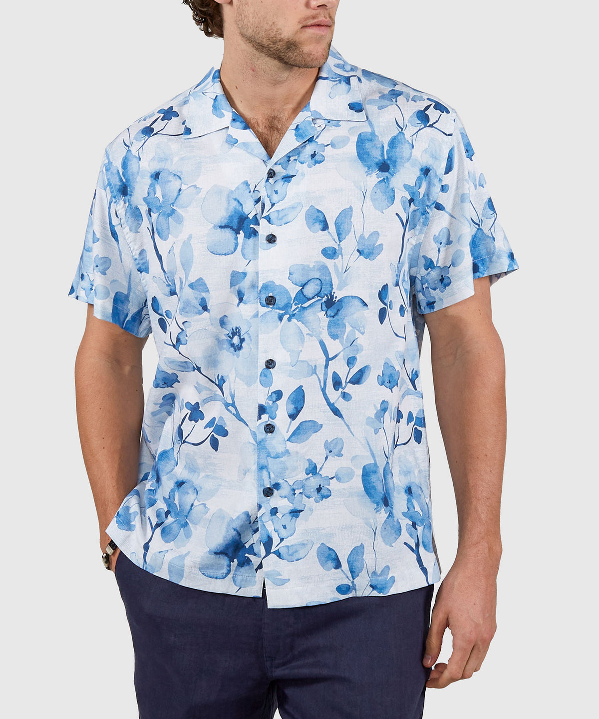 Westport Lifestyle Surfside 'Floral' Printed Camp Shirt, Men's Big & Tall