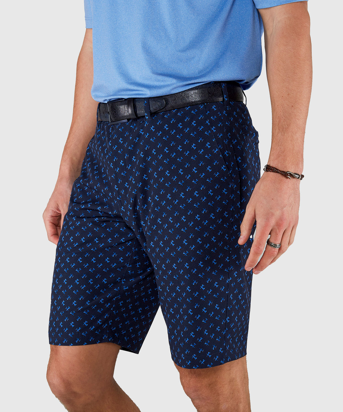 Westport Lifestyle Country Club Flat Front Printed Hybrid Shorts, Men's Big & Tall