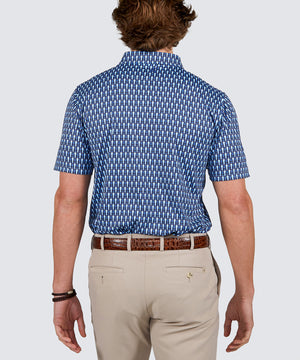 Westport Lifestyle Short Sleeve Performance 'Pint' Print Polo Knit Shirt