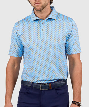 Westport Lifestyle Short Sleeve Performance 'Beer' Print Polo Knit Shirt