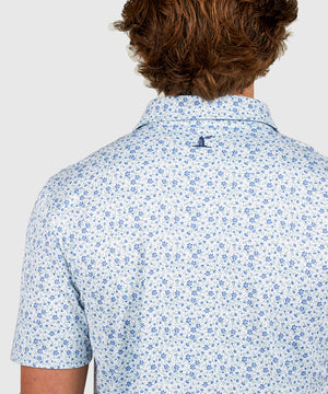 Westport Lifestyle Short Sleeve Performance 'Flowers' Print Polo Knit Shirt