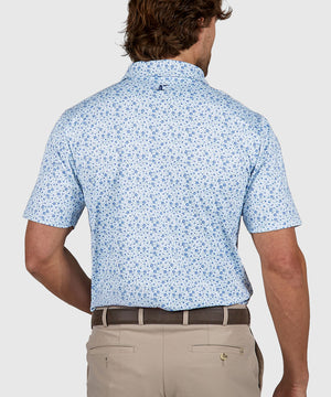 Westport Lifestyle Short Sleeve Performance 'Flowers' Print Polo Knit Shirt