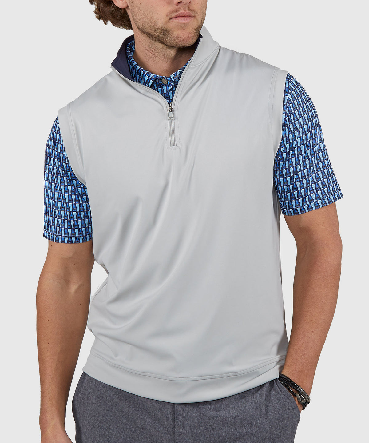 Westport Lifestyle Links Quarter Zip Vest, Men's Big & Tall