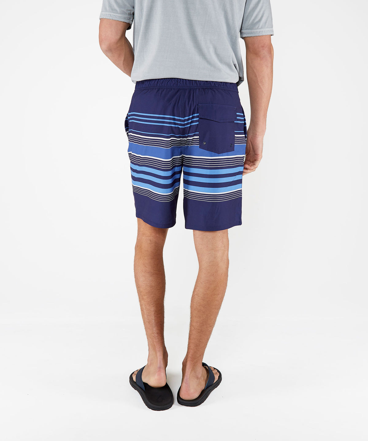 Westport Lifestyle Saybrook Half Elastic Stripe Board Short, Men's Big & Tall