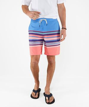 Westport Lifestyle Saybrook Half Elastic Stripe Board Short