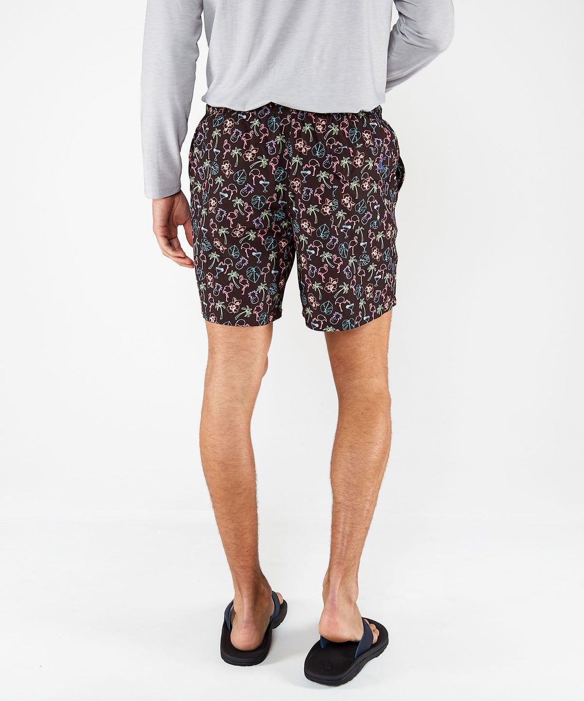 Westport Lifestyle Flamingo Print Compo Swim Trunks, Men's Big & Tall