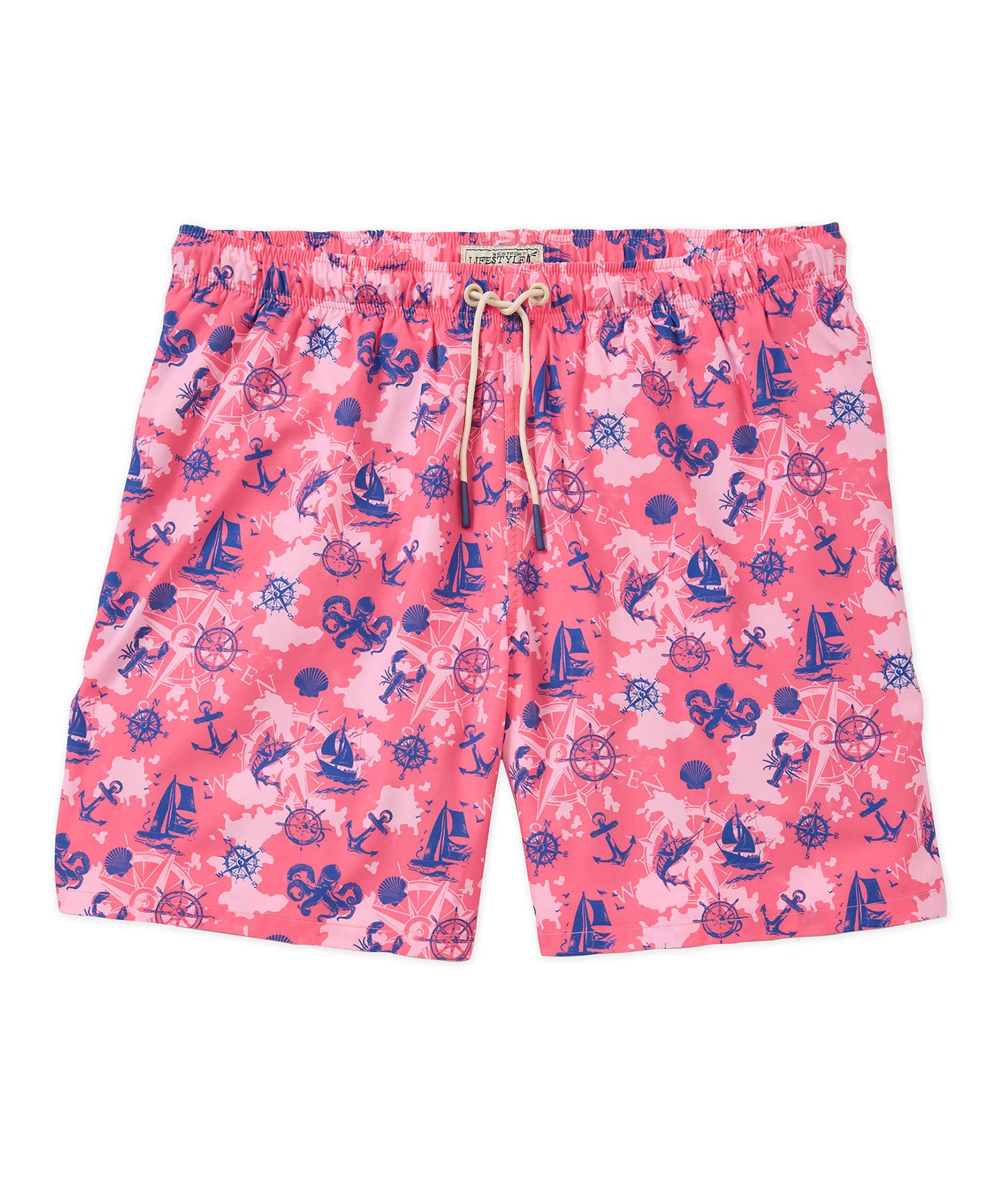 Westport Lifestyle Nautical Print Compo Swim Trunks, Men's Big & Tall
