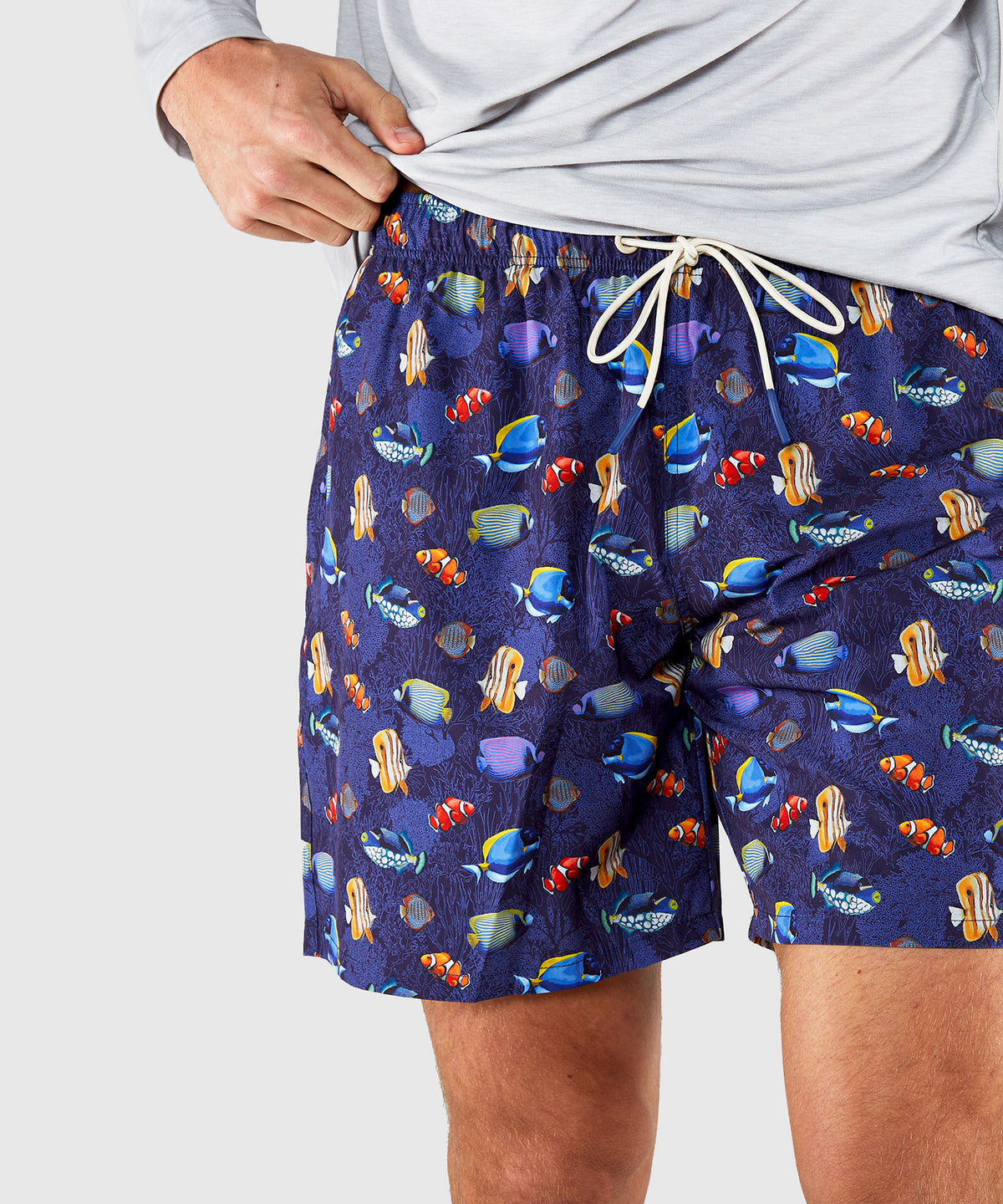 Westport Lifestyle Fish Print Compo Swim Trunks, Men's Big & Tall