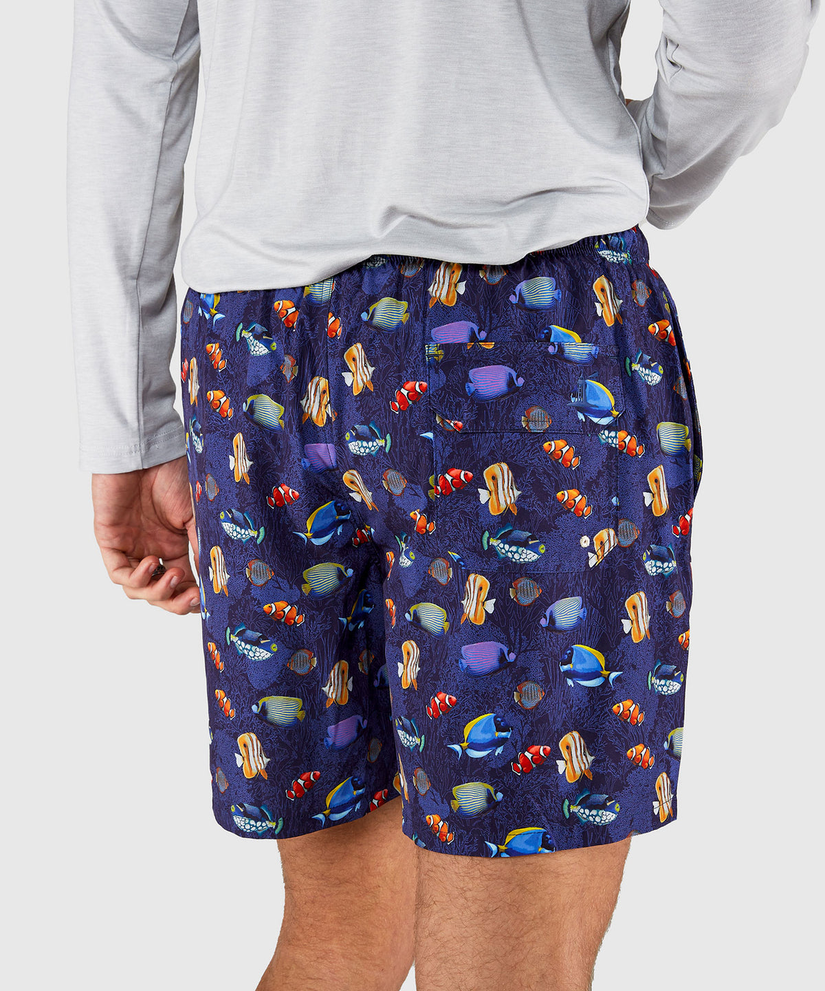 Westport Lifestyle Fish Print Compo Swim Trunks, Men's Big & Tall
