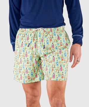 Westport Lifestyle Spritzer Print Compo Swim Trunks