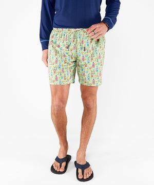 Westport Lifestyle Spritzer Print Compo Swim Trunks