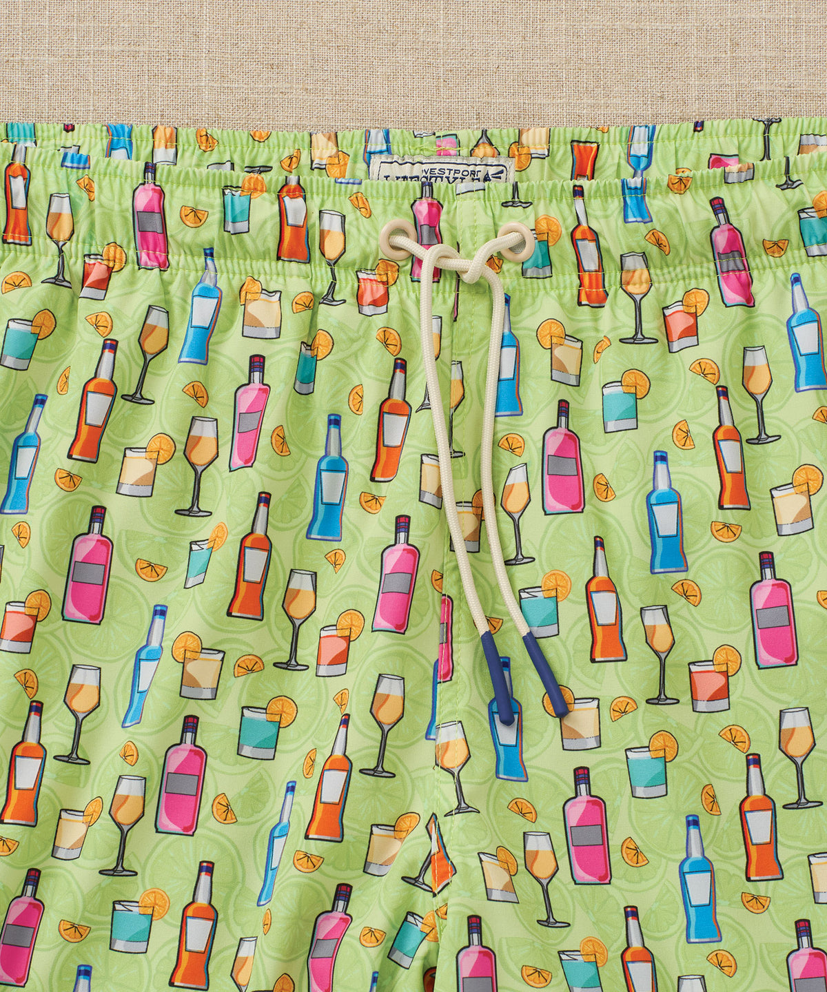 Westport Lifestyle Spritzer Print Compo Swim Trunks, Men's Big & Tall