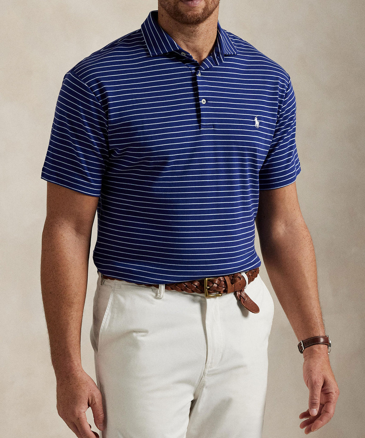 Polo Ralph Lauren Short Sleeve Soft Touch Animated Polo Knit Shirt, Men's Big & Tall