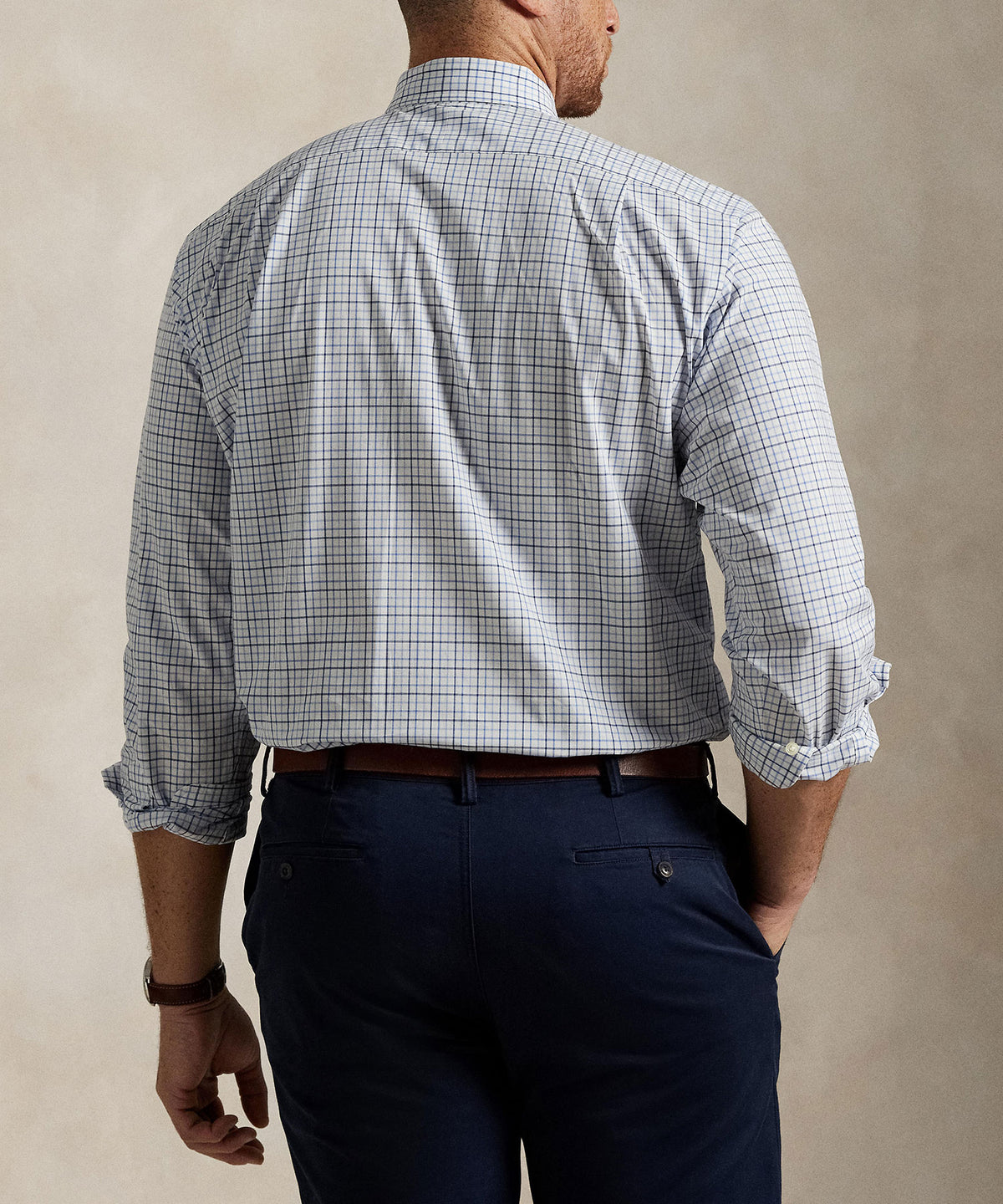 Polo Ralph Lauren Long Sleeve Button Down Collar Poplin Sport Shirt, Men's Big & Tall