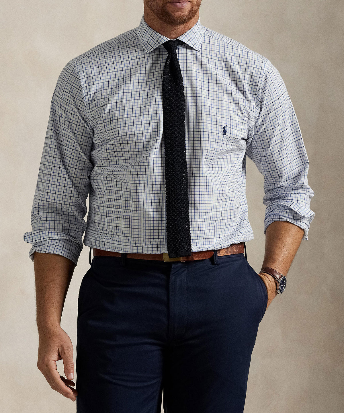 Polo Ralph Lauren Long Sleeve Button Down Collar Poplin Sport Shirt, Men's Big & Tall