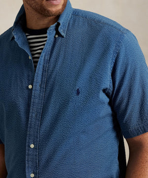 Polo Ralph Lauren Short Sleeve Button Down Collar Seersucker Sport Shirt