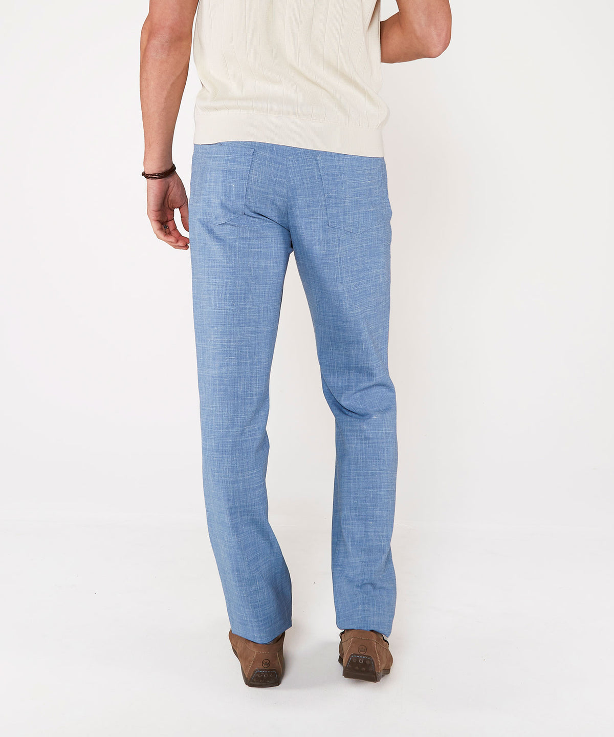 Westport Black Stretch Linen 5-Pocket Pant, Men's Big & Tall