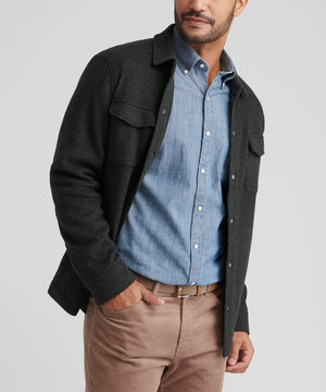 Peter Millar Crown Flex Merino Wool Shirt Jacket