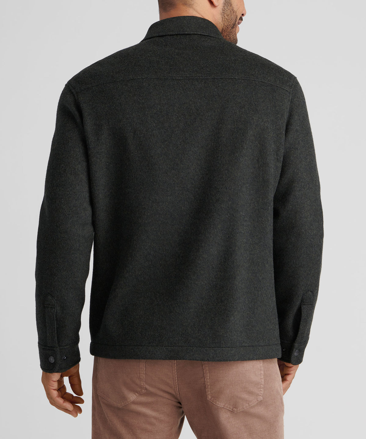 Peter Millar Crown Flex Merino Wool Shirt Jacket, Men's Big & Tall