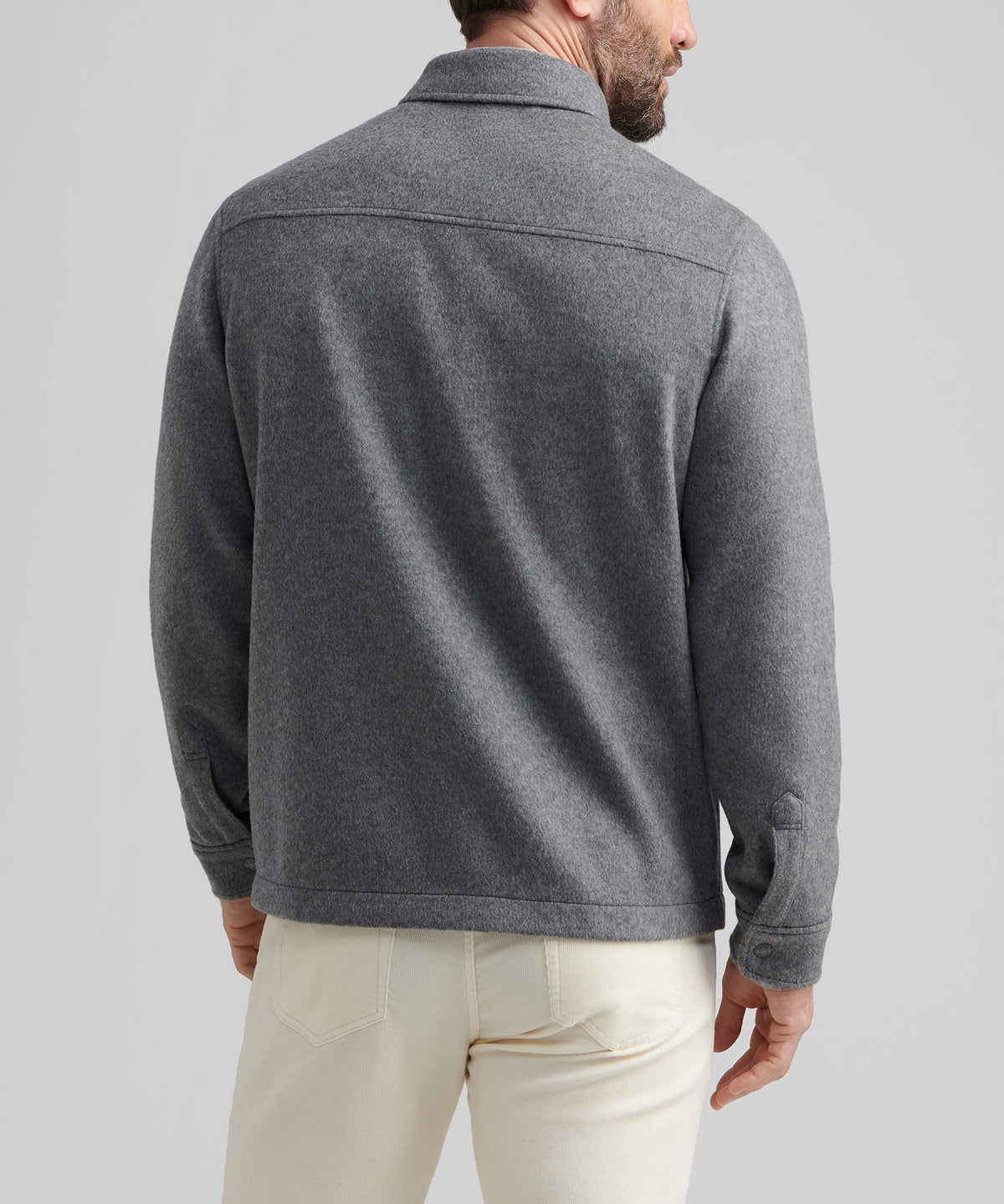 Peter Millar Crown Flex Merino Wool Shirt Jacket, Men's Big & Tall