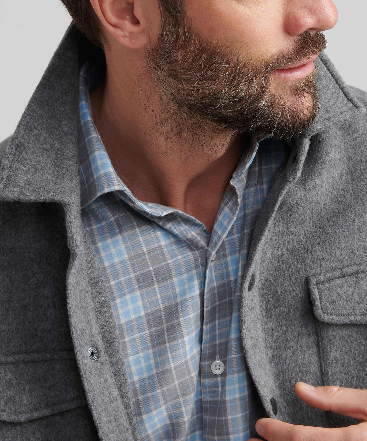 Peter Millar Crown Flex Merino Wool Shirt Jacket, Men's Big & Tall