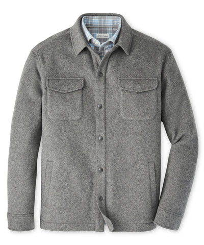 Peter Millar Crown Flex Merino Wool Shirt Jacket, Men's Big & Tall