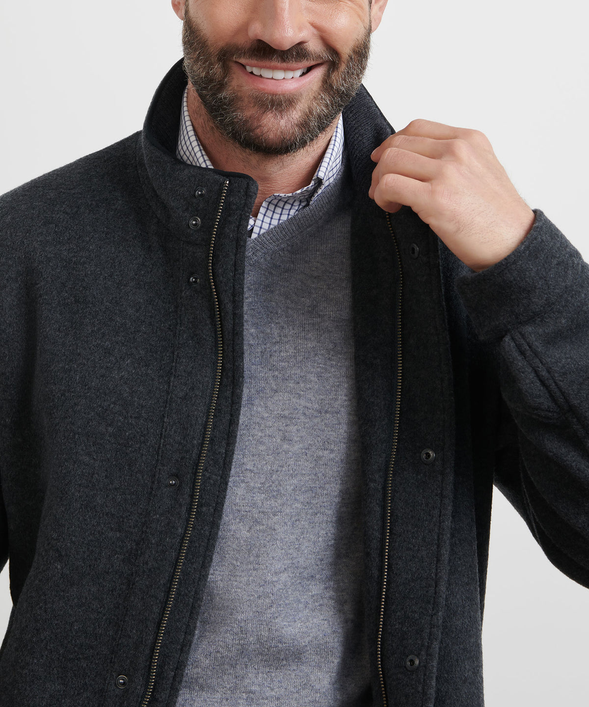 Peter Millar Crown Flex Merino Wool City Coat, Men's Big & Tall