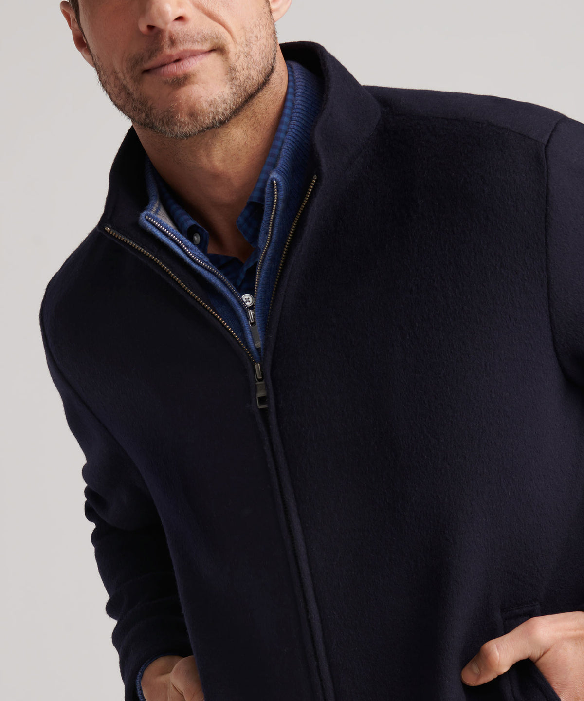 Peter Millar Crown Flex Merino Wool Bomber, Men's Big & Tall