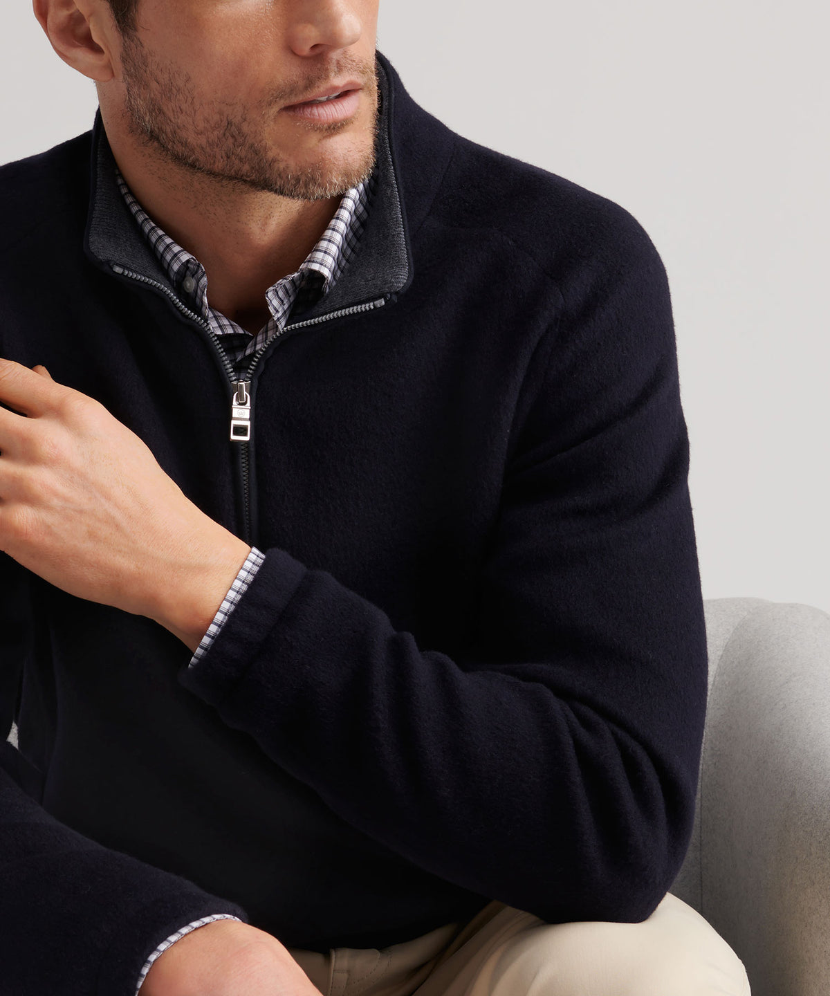 Peter Millar Long Sleeve Crown Flex Merino Wool Quarter Zip Pullover, Men's Big & Tall