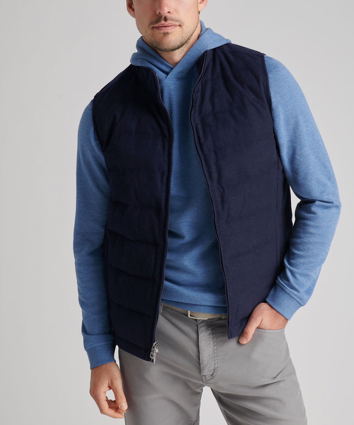Peter Millar Davos Flannel Vest, Men's Big & Tall