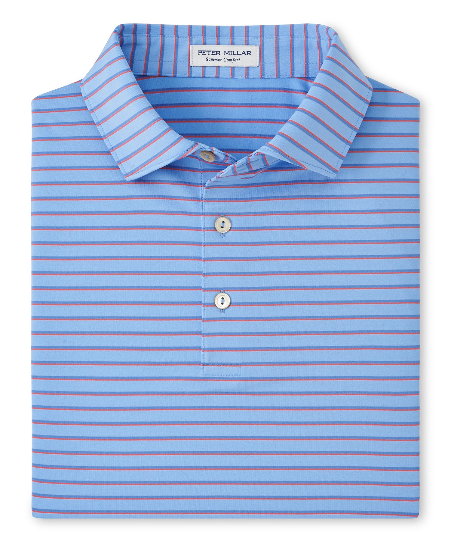 Peter Millar Short Sleeve Dunnes Stripe Performance Polo, Men's Big & Tall