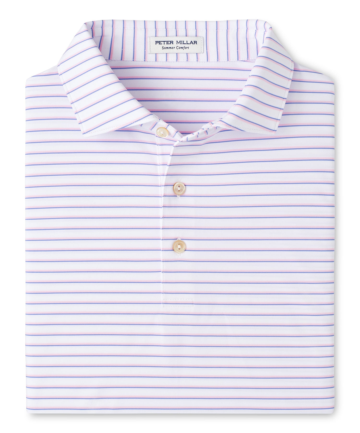 Peter Millar Short Sleeve Dunnes Stripe Performance Polo, Men's Big & Tall
